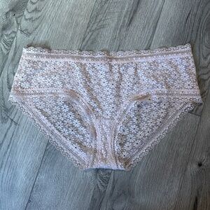 NWOT aerie baby pink mesh floral panty size XL